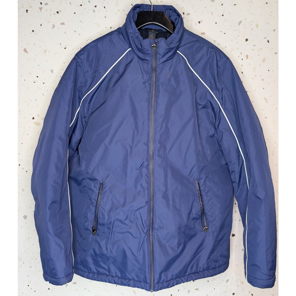 Brooks Brothers Men's Navy Blue Solid Winter Jacket Size Large